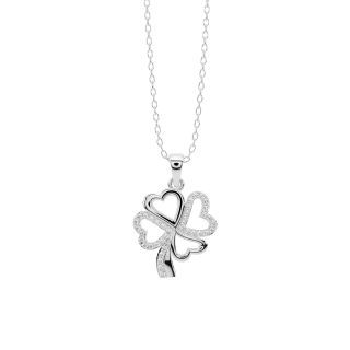 Flower Heart Diamond Pendant